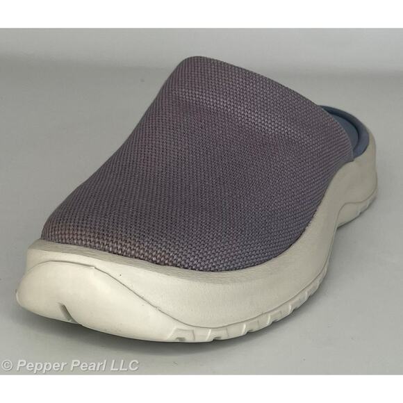 Women's Size 5 Juniors Blue Canvas Clog Mule Comfort Slip Resistant Walking Work - Picture 2 of 11